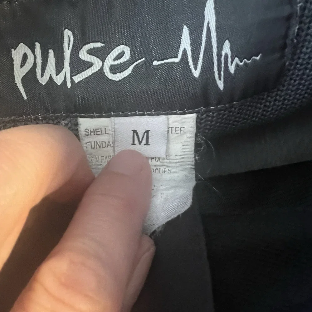 Pulse Men's Full Zip Jacket Gray Size Medium Warm Snow‎ Winter Gorpcore Ski